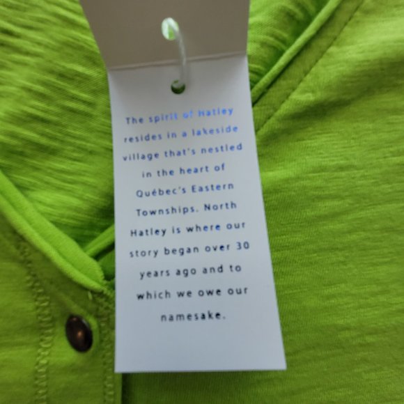 Hatley V-Neck Top in Lime - Size Medium - NEW - Picture 4 of 8